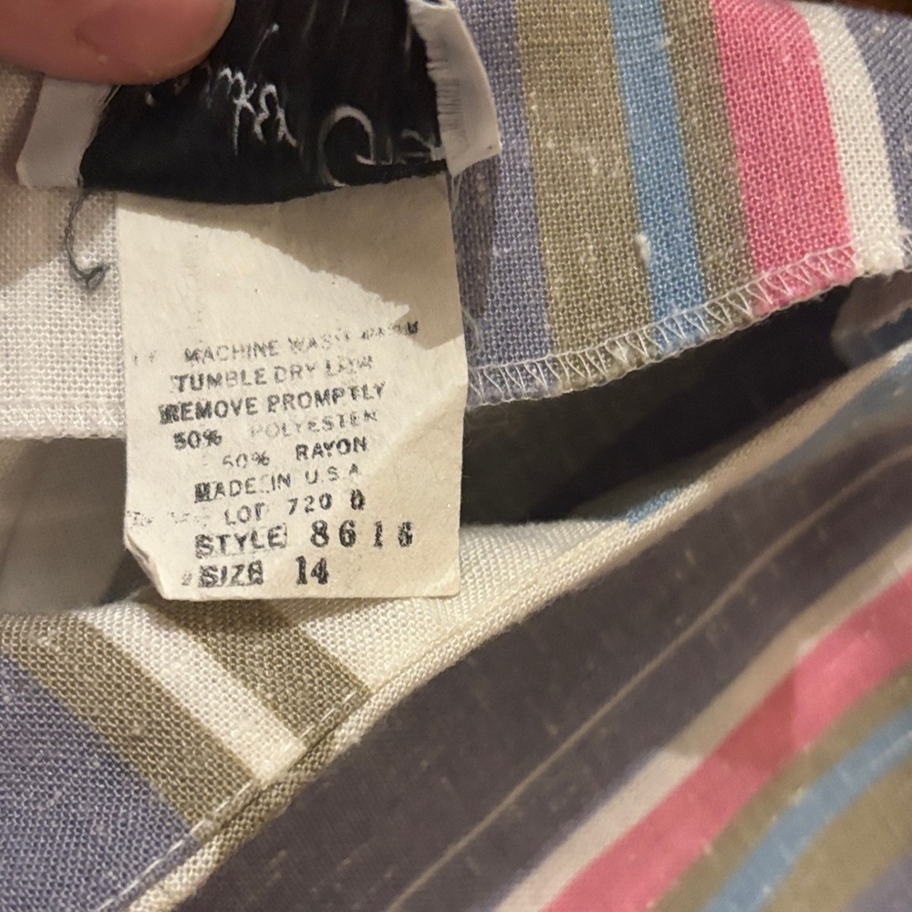 Striped Multicolor Women's Dress - Picture 3 of 4